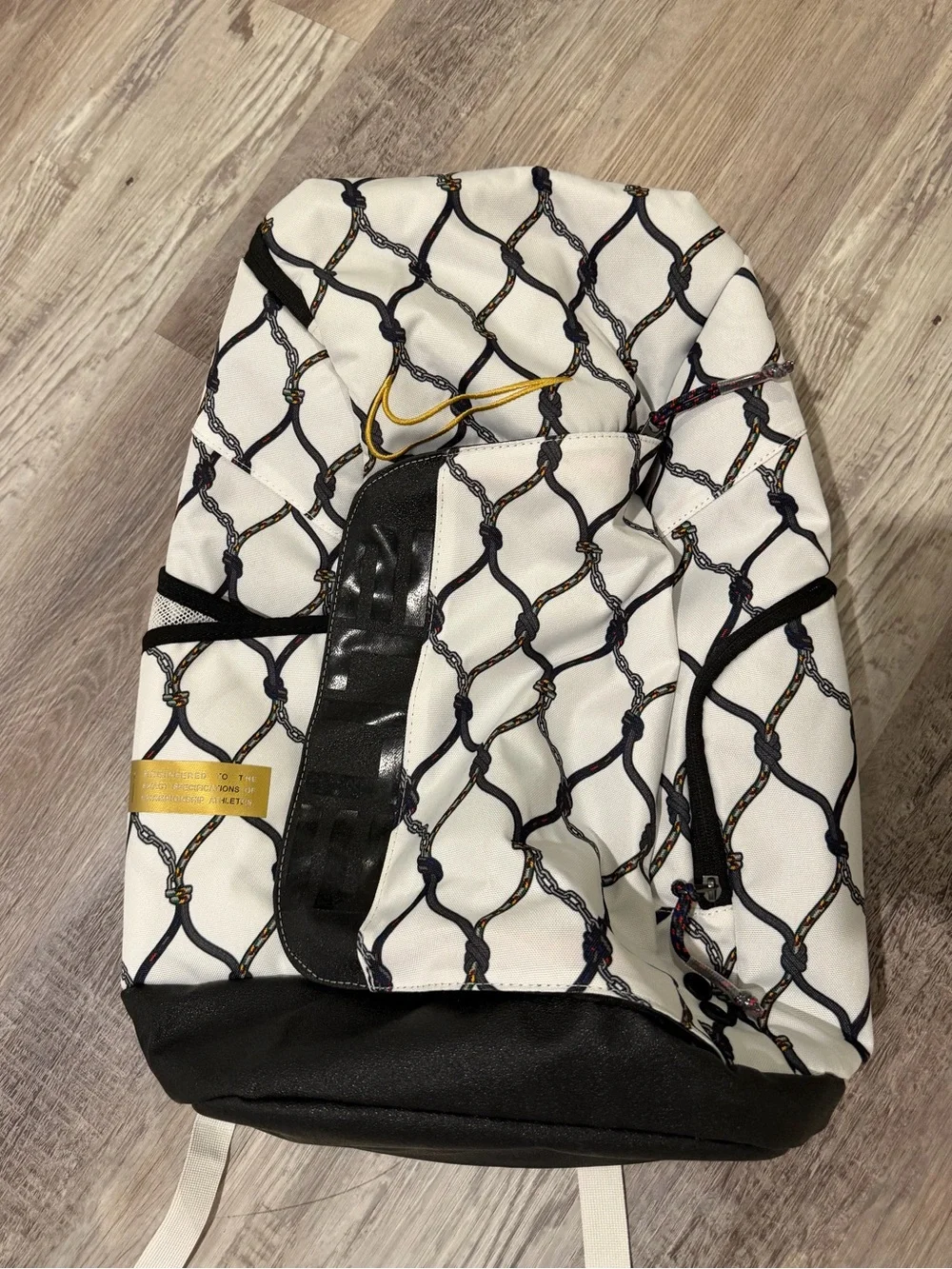 Nike Hoops Elite Pro Printed Backpack-White Chains